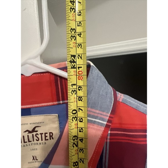 Hollister Plaid Button Up Shirt Size XL - Picture 7 of 9